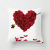 Amazon Home Valentine's Day Pillow Cover Love Love Heart Sofa Cushion Cover Square Peach Skin Fabric Printed Pillowcase Pillow Cover