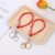 [Factory Direct Sales] Simple Fashion Korean Style Electroplated Crystal Handmade Keychain Steel Wire Wear Knot Solid Resistance