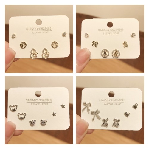 2022 new s925 sterling silver earrings for women light luxury cold style earrings niche design party careful machine earrings