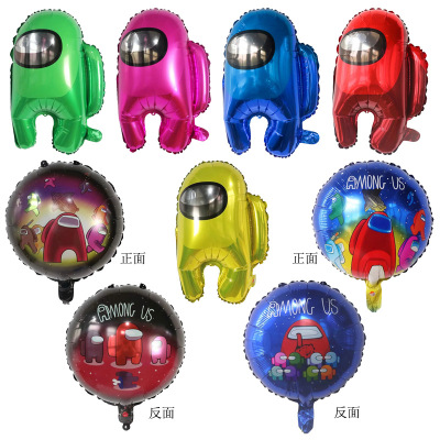 New 18-Inch Space Werewolf Killing Aluminum Balloon Among US Double-Sided round Aluminum Balloon Party Decoration