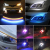 Daytime Running Lamp Ultra-Thin Light-Guide Strip 30cm 45cm 60cm Two-Color Streamer Car Decorative Turn Signal Light