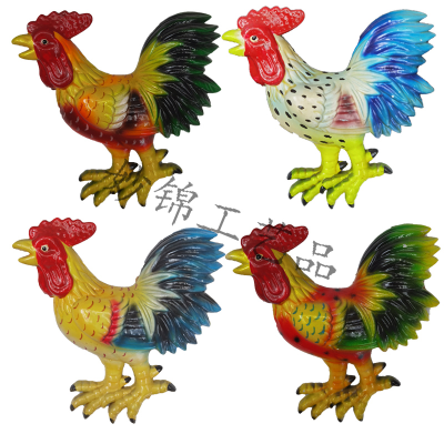 3D Colorful Plastic Half-Sided Cock Fridge Magnet Creative Home Background Decorative Crafts Decorations