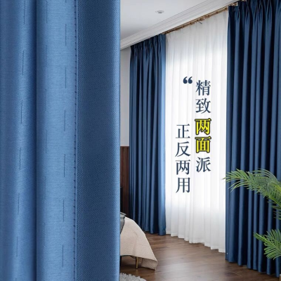 New Curtain Custom Solid Color Character Shading Curtain Simple Modern