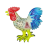 3D Colorful Plastic Half-Sided Cock Fridge Magnet Creative Home Background Decorative Crafts Decorations