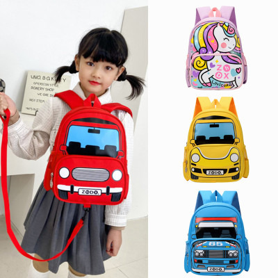 Anti-Lost Kindergarten Kids' Schoolbag Car Cartoon Western Style Children Backpack Boys 'And Girls' Backpacks