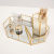 Mirror Cabinet Cosmetics Storage Box Metal Glass Storage Tray Perfume Desktop Household Jewelry Tray Home Decoration