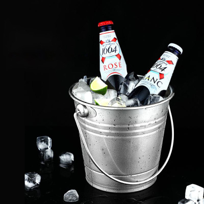 Factory Direct Sales Stainless Steel Oil-Taking Barrel Outdoor Portable Ice Bucket Bar KTV Beer Barrel Stainless Steel Ice Bucket