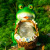Resin Crafts Frog Small Night Lamp Creative Ornaments Solar Lamp Animal Ornaments Simulation Ornament Cross-Border