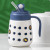 Cute Cartoon Porcelain Water Cup Wholesale Straw Mug Student Portable Thermos Cup Office Drinking Cup