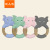 2022 New Silicone Cow Teether Natural Wood Baby Teether Teether Baby Teether Stick Customizable