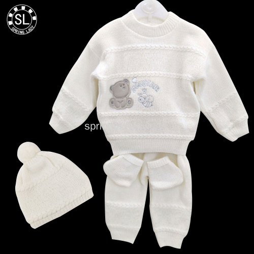 spring lady baby clothes sweater suit baby knitted suit baby 4-piece children‘s clothing