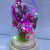 Glass Cover with Light Dried Flower, Preserved Fresh Flower, Home Decoration, Holiday Gift Essential