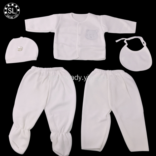 spring lady milk silk all white suit newborn baby suit baby suit clothes for babies children‘s clothing