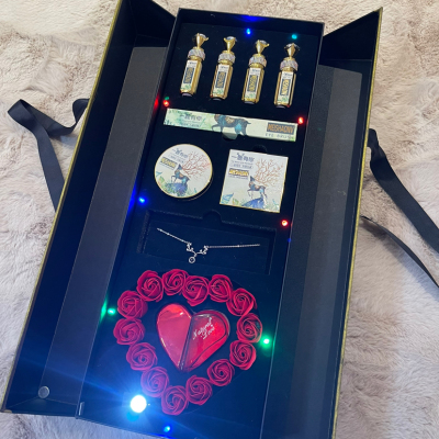 Qixi Valentine's Day Gift Angel Makeup Projection Music Perfume Gift Box TikTok Kuaishou Popular One Generation