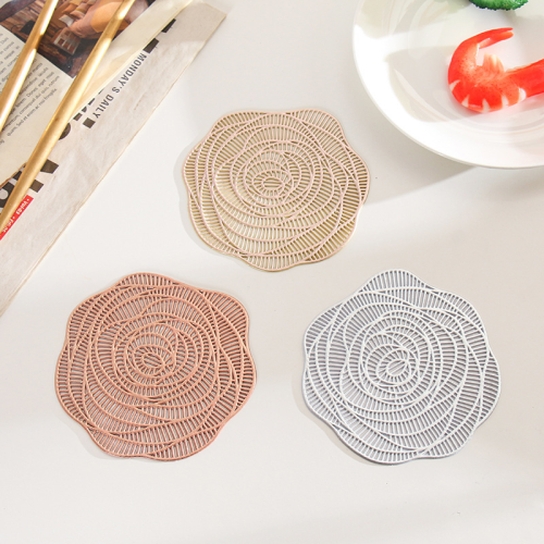 european decoration placemat pvc cup mat bowl mat heat proof mat dining table cushion western-style placemat tableware mat rose style