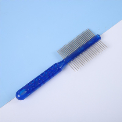Long Handle Pet Comb Vent Comb except Flea Comb Dog Hair Removal Comb Cat Double Row Knot Untying Comb