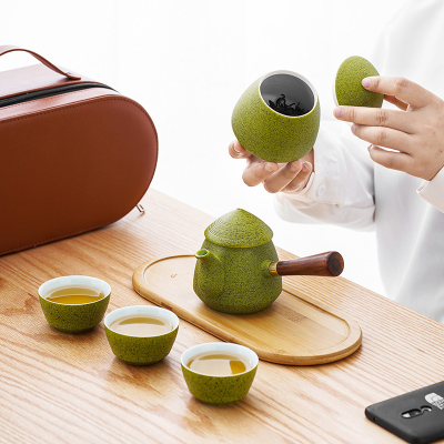 Japanese Style Travel Tea Set Chivalrous Style Tea Set Travel Pack Portable Office Customized Gifts Gift Gift Gift