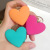 Korean Candy Color Frosted Heart Grip Sweet Personality Bang Clip Cute Girly Simplicity Hair Clips Hair Accessories Headdress