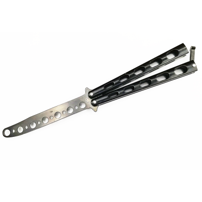 Folding Training Butterfly Knife Not Open Blade Flail Knife Thickened Practice Butterfly Free-Swinging Knife Flail Knife