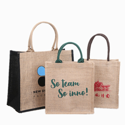 Sack Customized Large Capacity Waterproof Jute Foreign Trade Handbag Portable Gift Storage Coarse Linen Sack