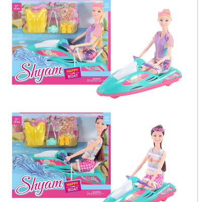 11.5-Inch New Barbie Speedboat Set Holiday Series