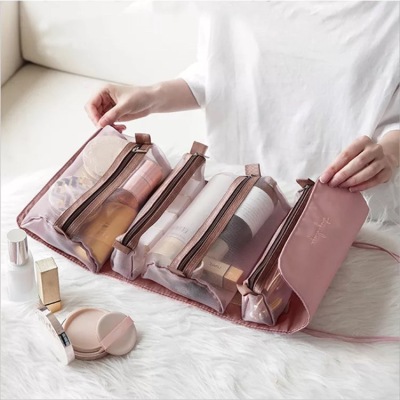 Multifunctional Travel Large Capacity Detachable Four-in-One Cosmetic Bag Lazy Ins Style Wash Bag Portable Cosmetics Storage Bag Wholesale