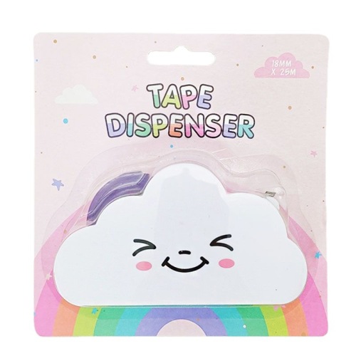 cross-border direct supply for students‘ hand account desktop tape holder cute rainbow packaging tape machine tape cloud cutter