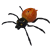 3D Colorful Plastic Simulation Spider Fridge Magnet Creative Home Background Decorative Crafts Decorations