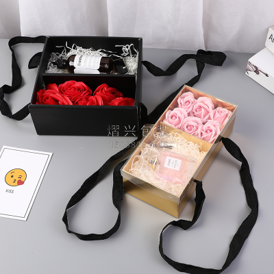 INS Surprise Gift Box Box Gift Flower Box Packing Box Square Gift Box Portable Fresh Flower Paper Box