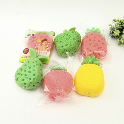 Factory Direct Supply Fruit Shape Children's Bath Toys Pu Sponge Available in Stock Size