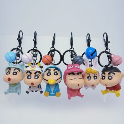 Cartoon Crayon Xiaoxin Hand Office 6 Models Animal Model Toys Doll Keychain Pendant Bag Decorations Wholesale