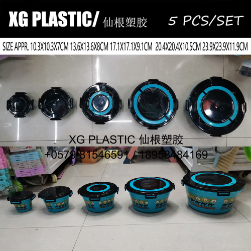 new five-piece crisper foreign trade hot selling plastic crisper food storage box portable multi-purpose storage box