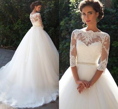 Lace Wedding Dress 2021 Turtleneck Long Sleeve Wedding Dress Lace Slimming Temperament Bride Wedding Dress Trailing