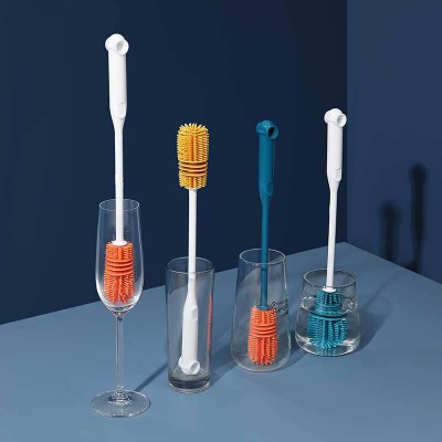 Long Handle Silicone Cleaning Cup Brush Foreign Trade Exclusive