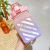 New Square Sugar Container Large Capacity Straw Plastic Cup Gradient Color Girl Portable Portable Sports Cup Kettle