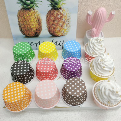 Dot Roll Mouth Cup 5 * 3.9cm 100 Pcs/Strip Cake Paper Cake Paper Cup