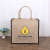 Supply Bottom Side Gifts Sack Artistic Linen Handbag Shopping Bag Printed Logo Pattern