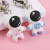 Cartoon Astronaut Keychain Female Korean Couple Spaceman Key Chain Epoxy Small Pendant Key Ring Ornaments