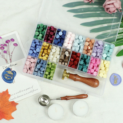 Factory Direct Supply Sealing Wax Tablets Set 19/30 Plaid Wax Tablets Pack Wax Seal + Wax Tablets + Painting Brush, Etc.