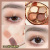 Makeup Kiss Beauty Not Smudge Four Color Eyeshadow Palette Hot Sale Shimmer Matte Easy to Color Glitter Eye Shadow