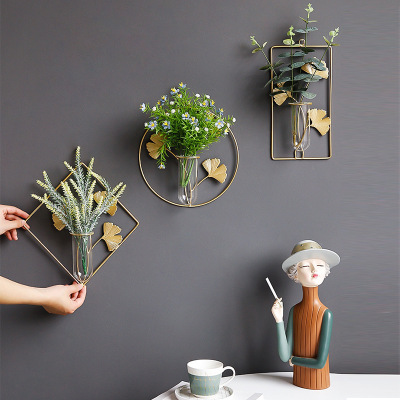 INS Wall Hydroponic Wall Hanging Vase Creative Dining Room Wall Wall Hangings Home Living Room Background Wall Decorations