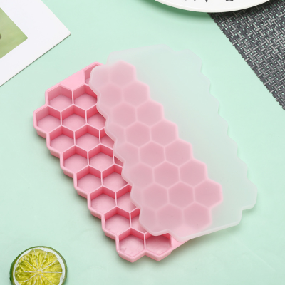 Lidded Silicone Honeycomb Ice Tray Foreign Trade Exclusive