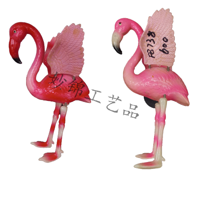 3D Colorful Plastic Flamingo Refrigerator Stickers Creative Home Background Decorative Crafts Decorations