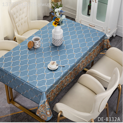 Light Luxury Golden Tablecloth Waterproof and Oil-Proof Disposable Anti-Scald Home Tablecloth European Style Table Mat