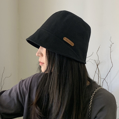 Japanese Style Face-Looking Small Bucket Hat Women's Spring Summer Outing round Face Suitable for Bucket Hat Fashion Big Head Circumference Sun Hat Fashion