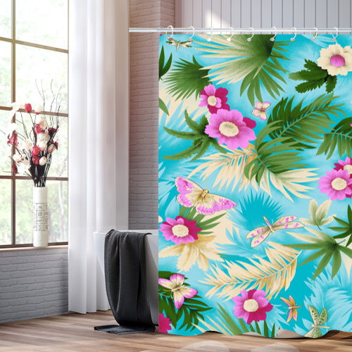 waterproof and mildew-proof thickened polyester hotel ikea bathroom high-end shower curtain