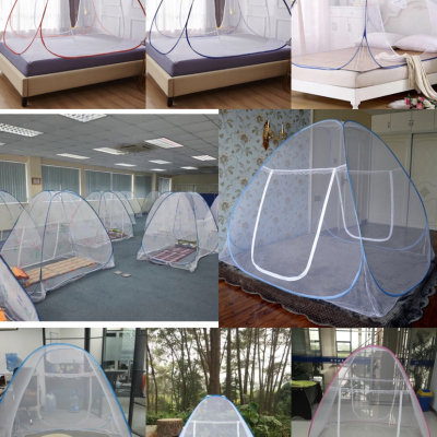 Factory Direct Sales Yurt Mosquito Net Wholesale Heightened Bottom Two-Door Zipper Double-Door Mosquito Net 1.8*200