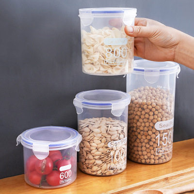 Sealed Cans Snack Bottle Kitchen Fresh-Keeping Household Cereal Can Transparent and Fresh Storage Box Food Plastic Storage Tank