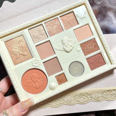 Herorange Dream Goddess White Eye Shadow + Delicate Clothing Natural Easy to Color Shimmer Eyeshadow Palette Spot