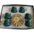 Cross-Border New Arrival European-Style Ceramic Coffee Set Export High-End Six-Cup Six-Dish Gift Set Gift Gift